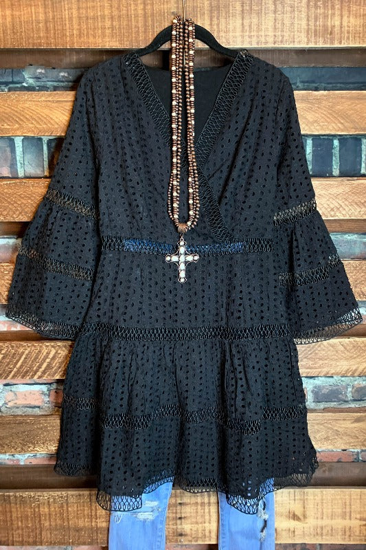 GYPSY MELODY EMBROIDERED LACE DRESS------------SALE