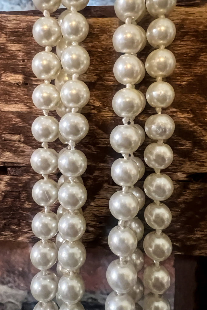 Delicate Touch Fab Ivory Long Pearl Bead Necklace