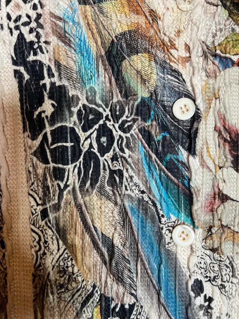 WONDER PARADISE LACE JACKET IN FLORAL & FEATHER PRINT