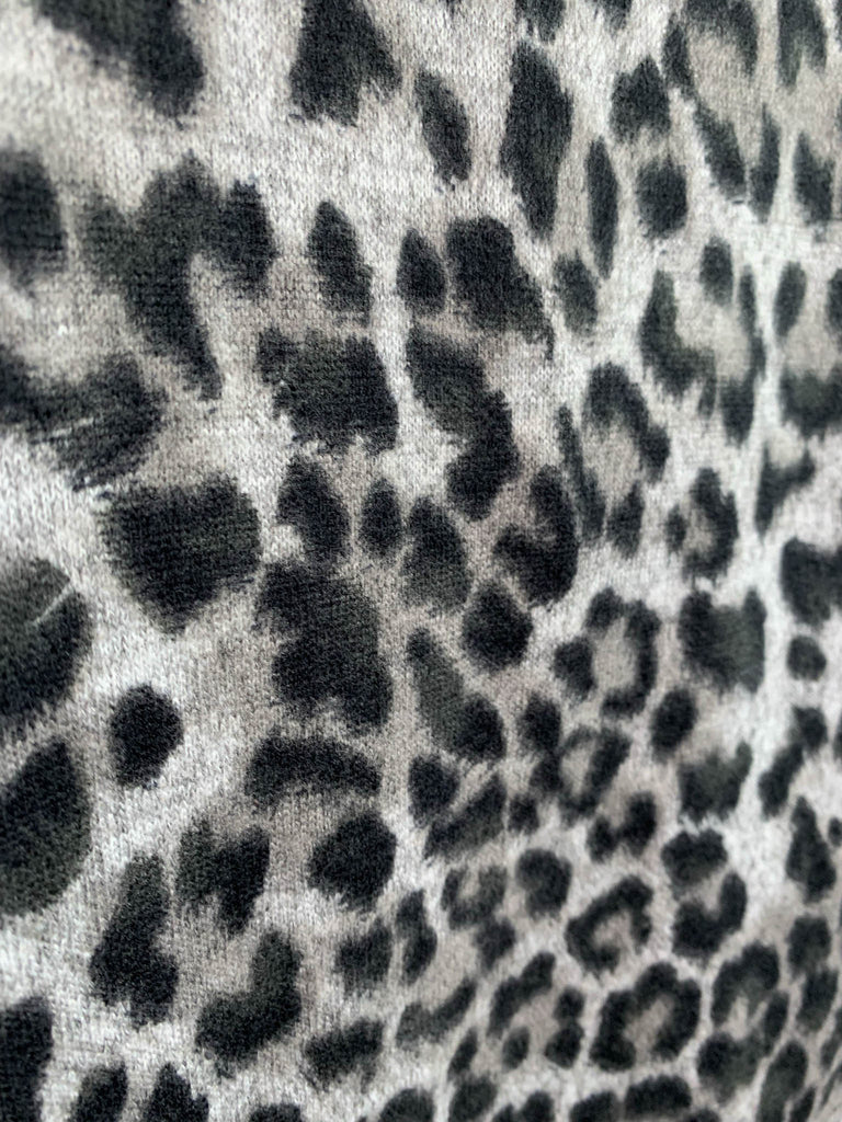 COZY LEOPARD FLEECE SWEATER TUNIC IN MULTI-COLOR----SALE