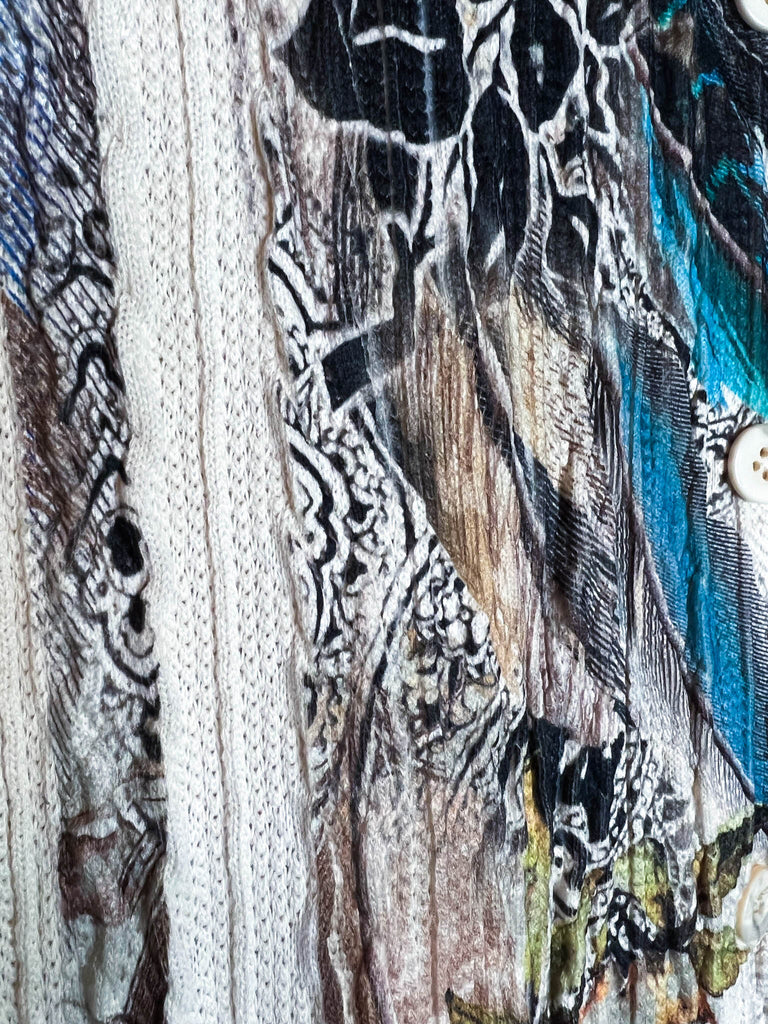 WONDER PARADISE LACE JACKET IN FLORAL & FEATHER PRINT