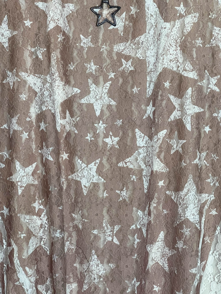 Give me The Stars Lace Asymmetrical Dress in Beige & Taupe