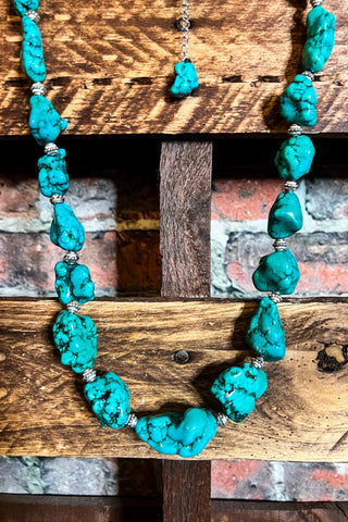 WESTERN GYPSY NECKLACE IN BLUE TURQUOISE