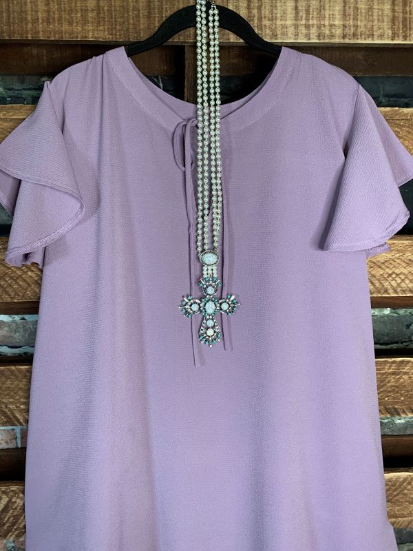 BLOUSE IN ASH LAVENDER------------sale