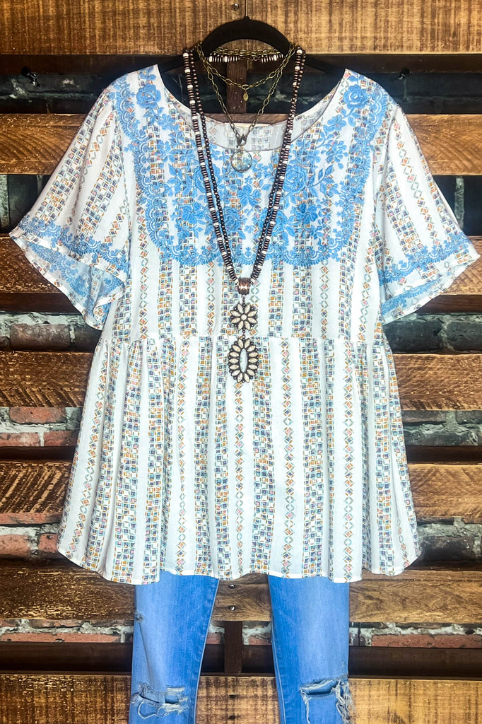 Sweet As Candy Floral Blouse in Ivory ------------Sale