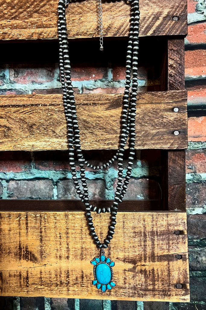 WIND RIVER SET NECKLACE IN TURQUOISE