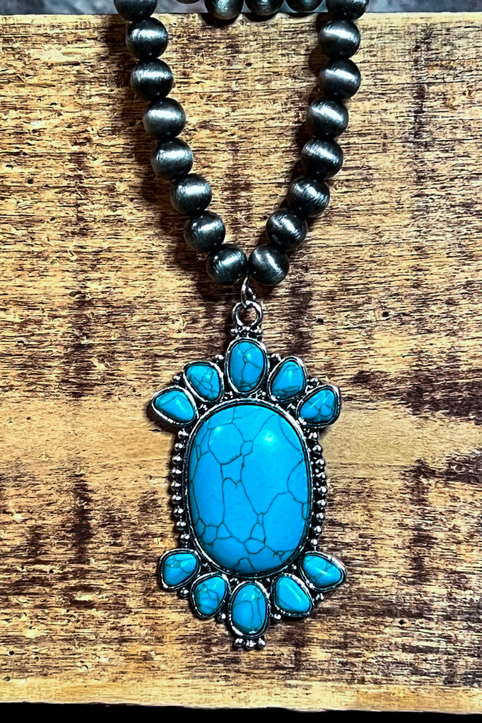 WIND RIVER SET NECKLACE IN TURQUOISE