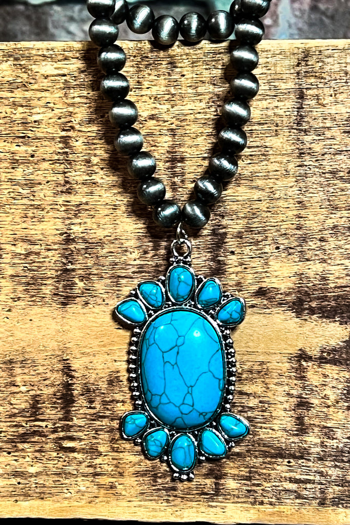 WIND RIVER SET NECKLACE IN TURQUOISE