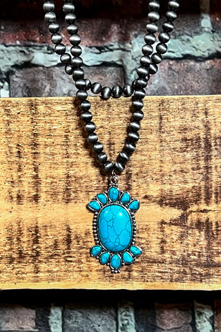 AMAZONITE NATURAL STONES CROSS NECKLACE