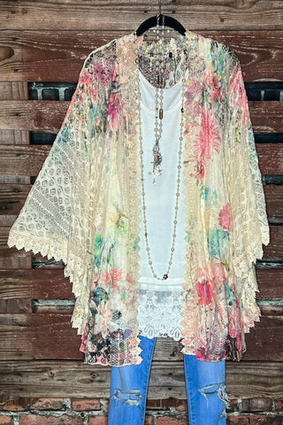 Best of My Love Roses Taupe Boho Vest