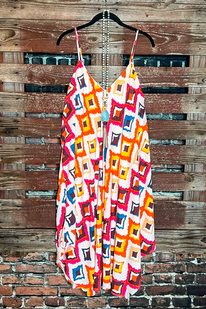 MULTI-COLOR SLEEVELESS LINED DRESS-----------SALE