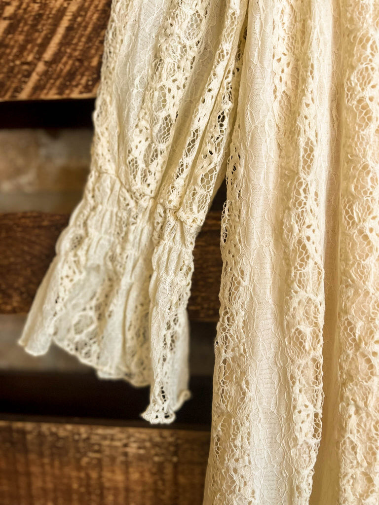 Let Me Call You Sweetheart Beige Lace Layered Tunic