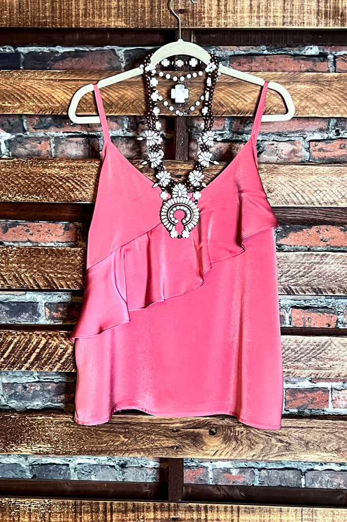 18-24 SIZE - MY SWEET LOVE STYLISH SATIN TOP IN PINK--------SALE