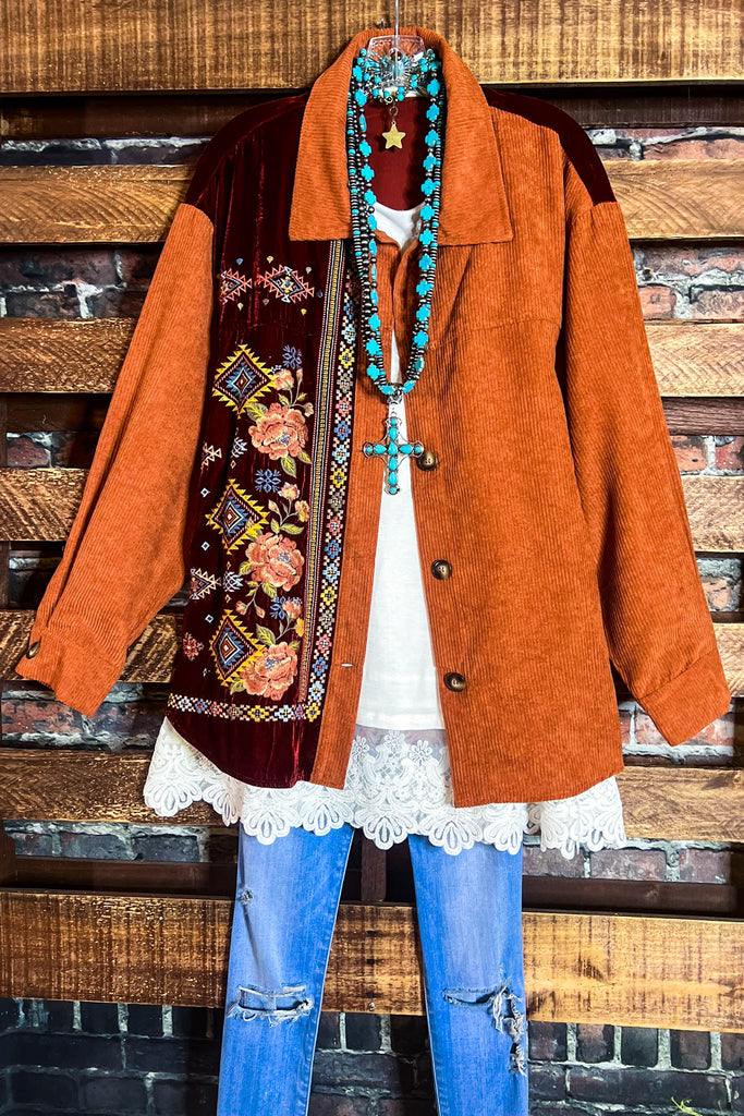 16-26 SIZE - VELVET & CORDUROY SHIRT-------SALE