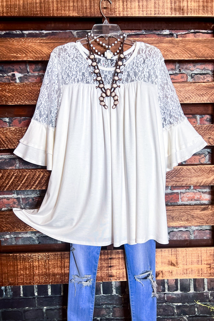 UNFORGETTABLE BEAUTY WHITE LACE TUNIC