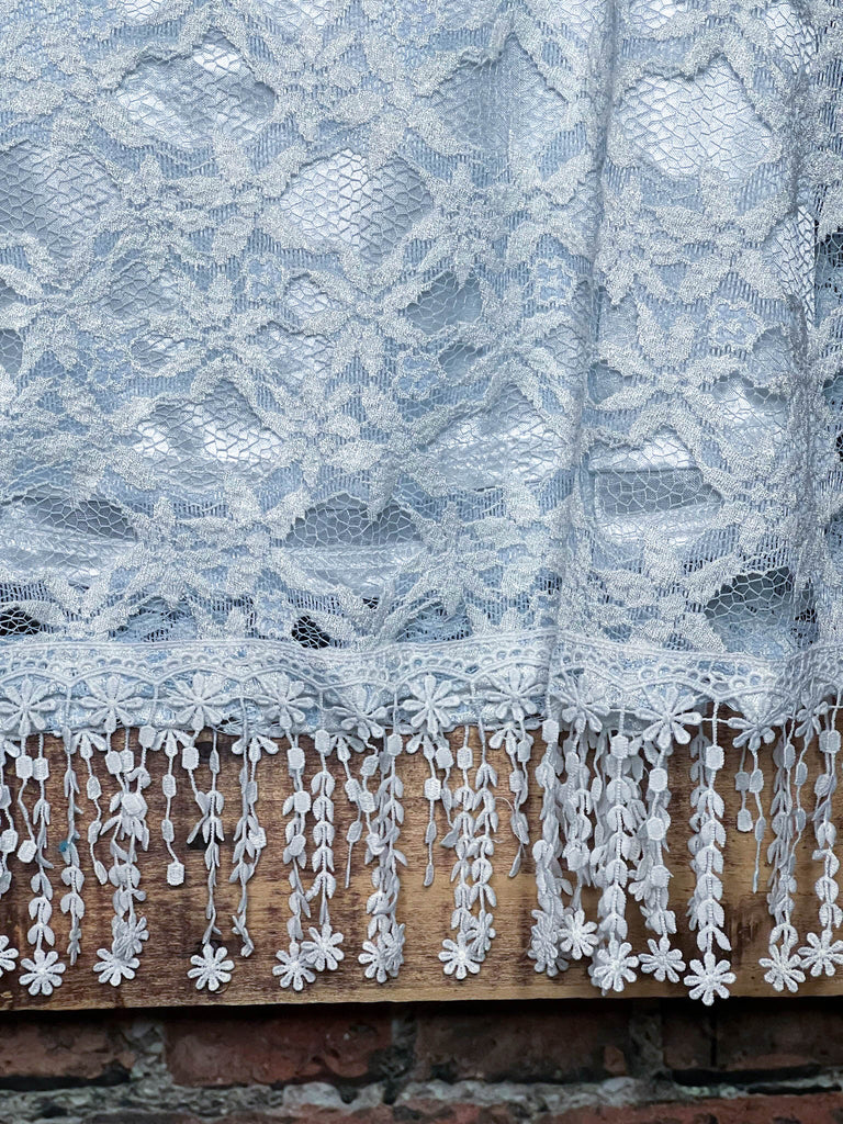 SMALL SZ --- Lace Dress in Light Blue & White --------- Sale