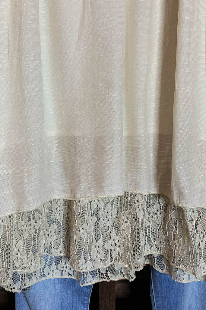 CITY OF LOVE BEIGE EMBELLISHED TUNIC