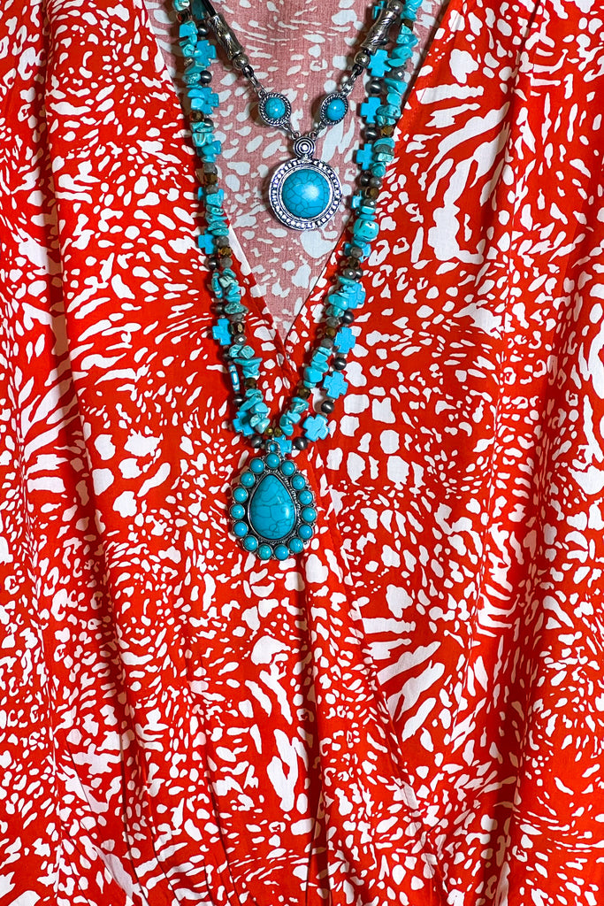 18-20 SIZE- LEOPARD PRINT TOP IN ORANGE --------- SALE