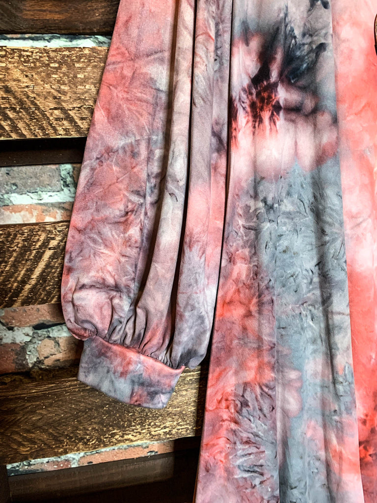 ENJOYING EVERYDAY TIE DYE DRESS 3X 4X 5X IN MULTI-COLOR
