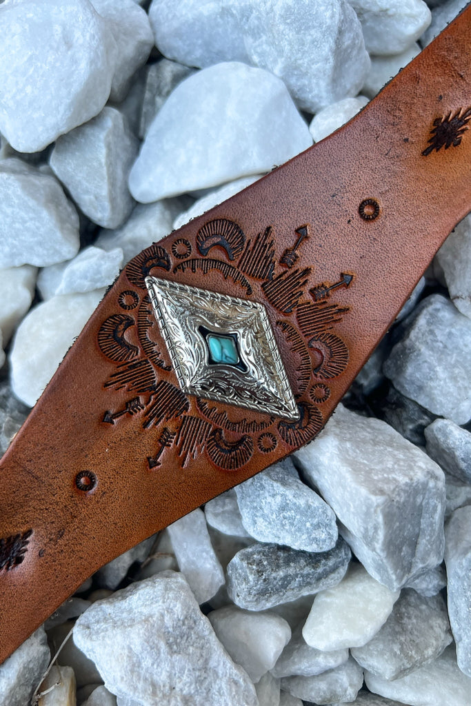 BOHO CUFF BRACELET IN BROWN LEATHER