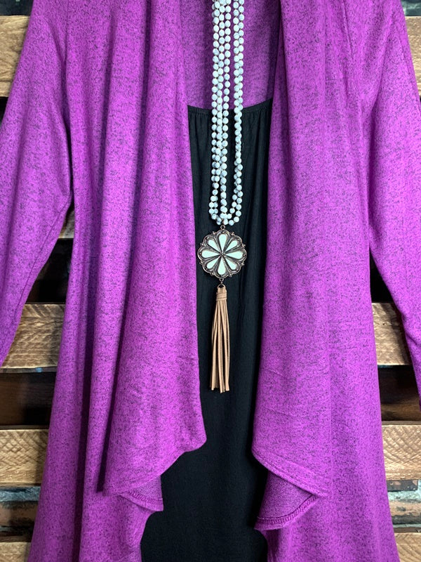 JUST LIKE THAT CARDIGAN SWEATER IN MAGENTA -----------SALE