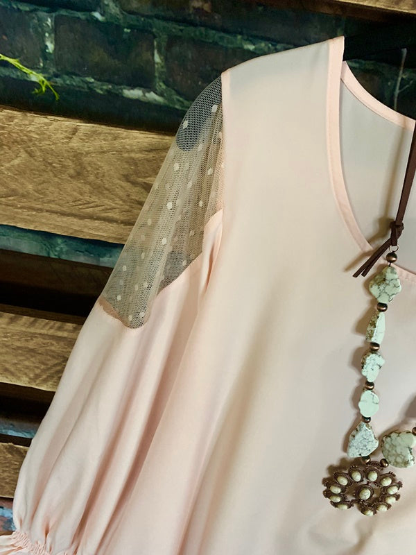 Large - Blouse Top in Dusty Pink---------------SALE