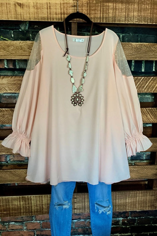 Large - Blouse Top in Dusty Pink---------------SALE
