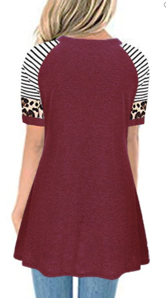 Medium Size Tunic in Burgundy -----------SALE
