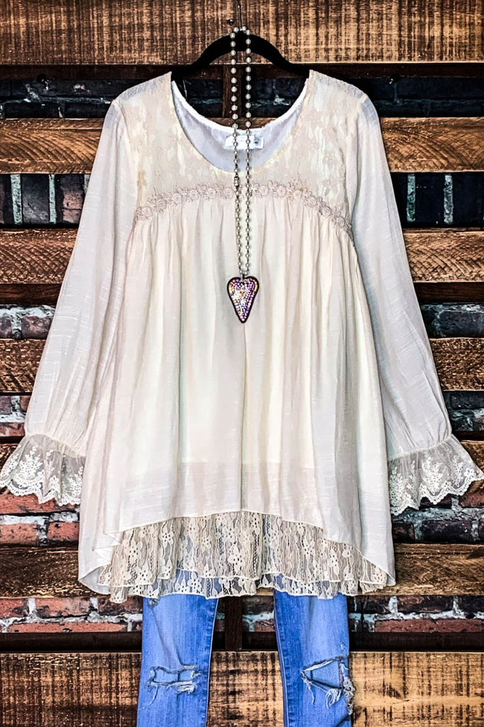 CITY OF LOVE BEIGE EMBELLISHED TUNIC
