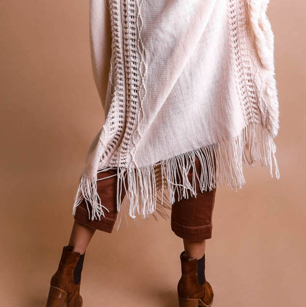 ENJOY THE JOURNEY BEIGE BOHO KIMONO