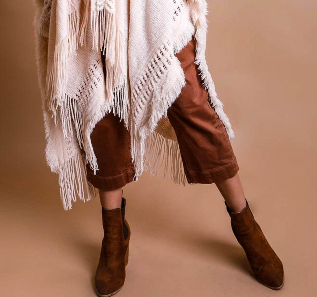 ENJOY THE JOURNEY BEIGE BOHO KIMONO