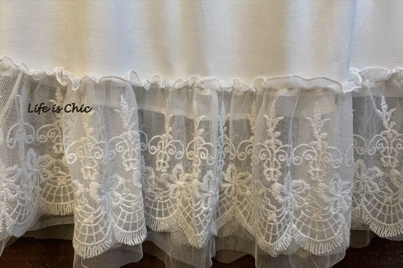 SO THIS IS LOVE LACE SLIP DRESS EXTENDER IN WHITE