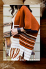 Everything You Need Luxe Cardigan Ruana Fringed In Rust Brown