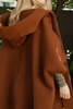 EASY LOOK COMFY COZY OVERSIZED HOODED RUANA KIMONO IN CAMEL