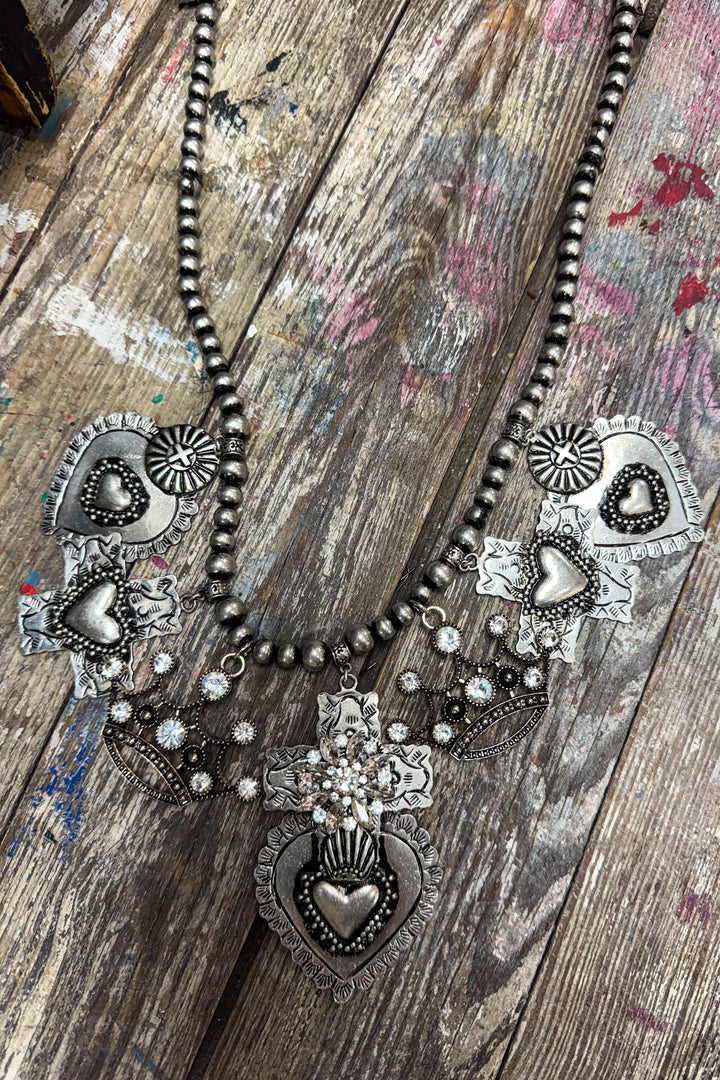 Gypsy Queen Vintage Necklace -  Silver Plate Overlay