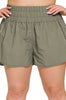 Pretty Comfy Light Olive Plus Size Women's Shorts ----Sale