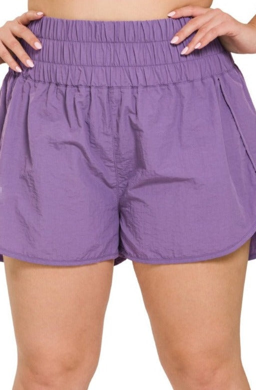 Pretty Comfy Lilac Gray Plus Size Women's Shorts -----Sale