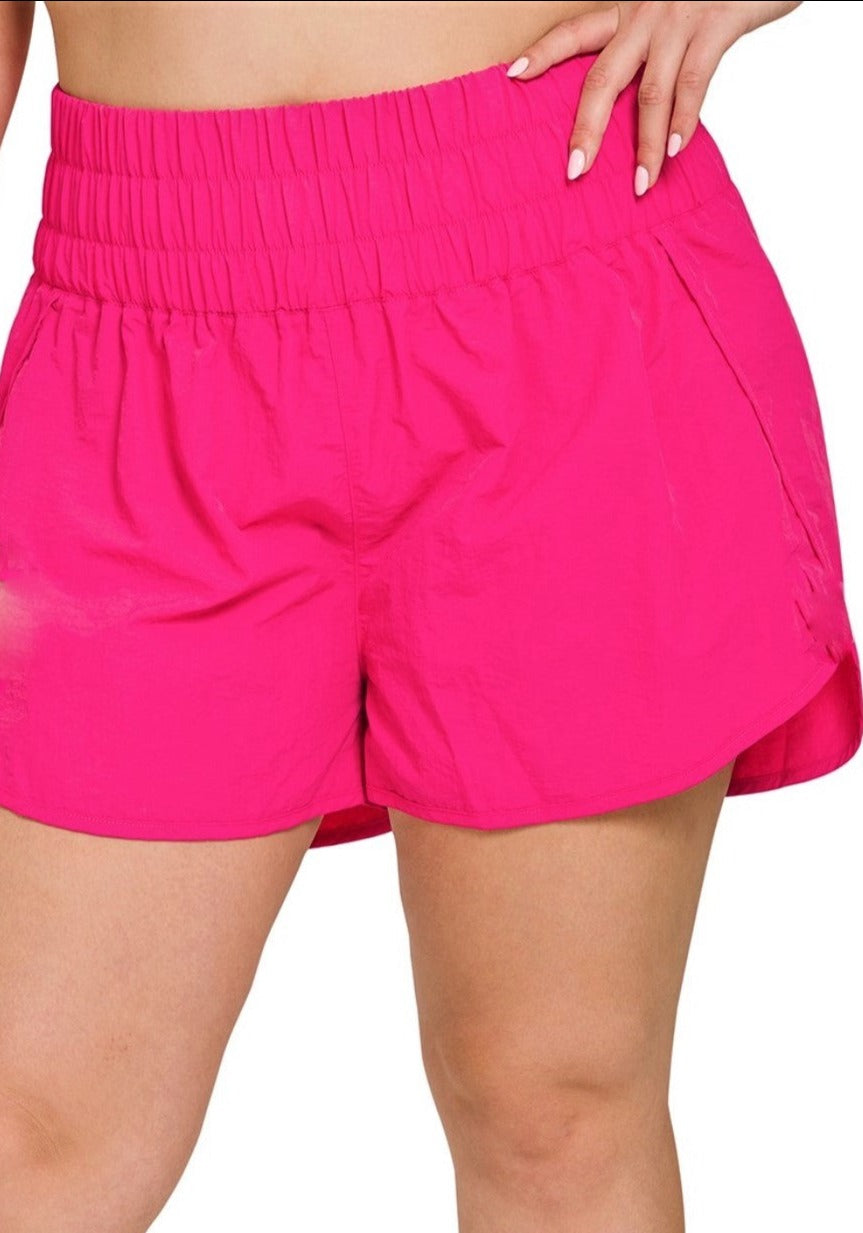 Pretty Comfy Fuchsia Plus Size Women's Shorts -----------Sale