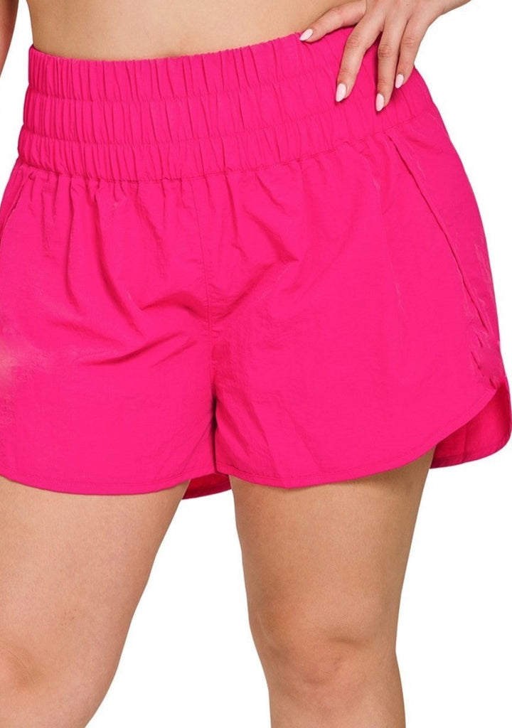 Pretty Comfy Fuchsia Plus Size Women's Shorts