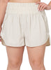Pretty Comfy Beige Bone Plus Size Women's Shorts---------Sale