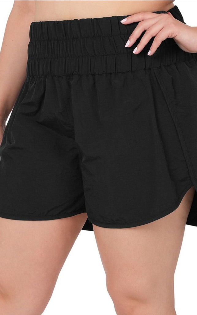 Pretty Comfy Black Plus Size Women's Shorts