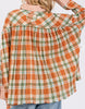 PLAID SHIRT IN RUST & MULTI-COLOR---------SALE
