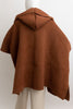 EASY LOOK COMFY COZY OVERSIZED HOODED RUANA KIMONO IN CAMEL