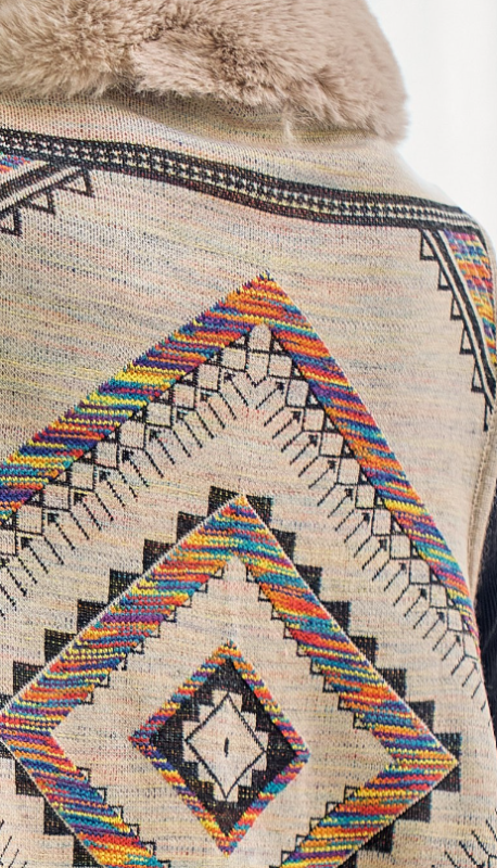 CACTUS & ARROW FLYING HIGH BOHO VEST IN TAUPE