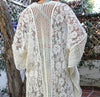 THE SOUNDS OF LOVE CROCHET LACE KIMONO IN IVORY -----------SALE