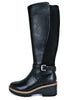 NEW BEGINNINGS PRETTY DESIGN BOOTS IN BLACK------------SALE
