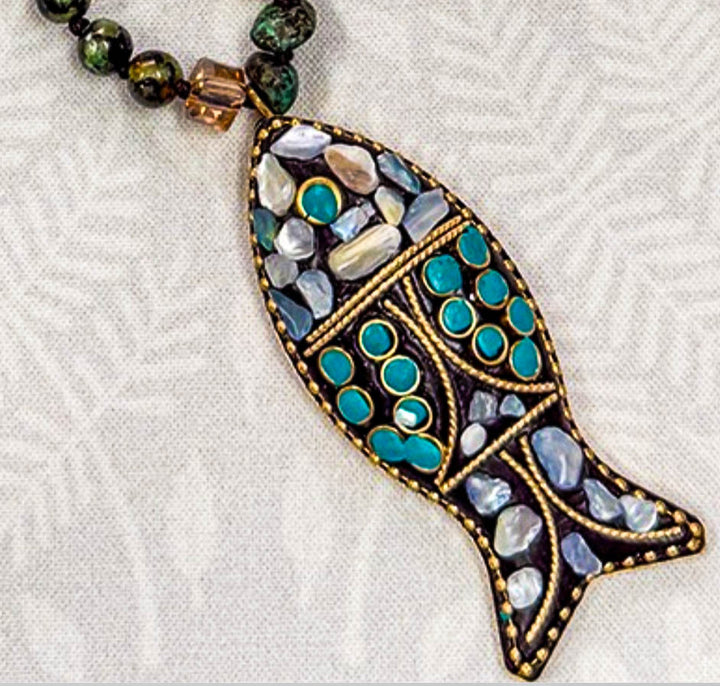 Neptune Luck Charm Natural Stone Layered Necklace