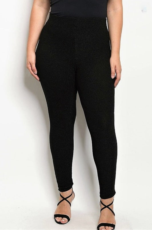 EVERYDAY BASIC COTTON PLUS SIZE LEGGINGS IN BLACK