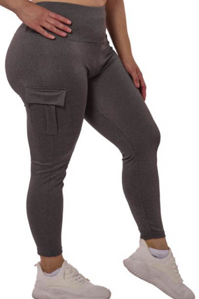 SPORTS LEGGINGS CARGO POCKET IN GRAY ------------- SALE