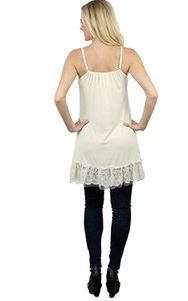 SO THIS IS LOVE LACE SLIP DRESS EXTENDER IN BEIGE